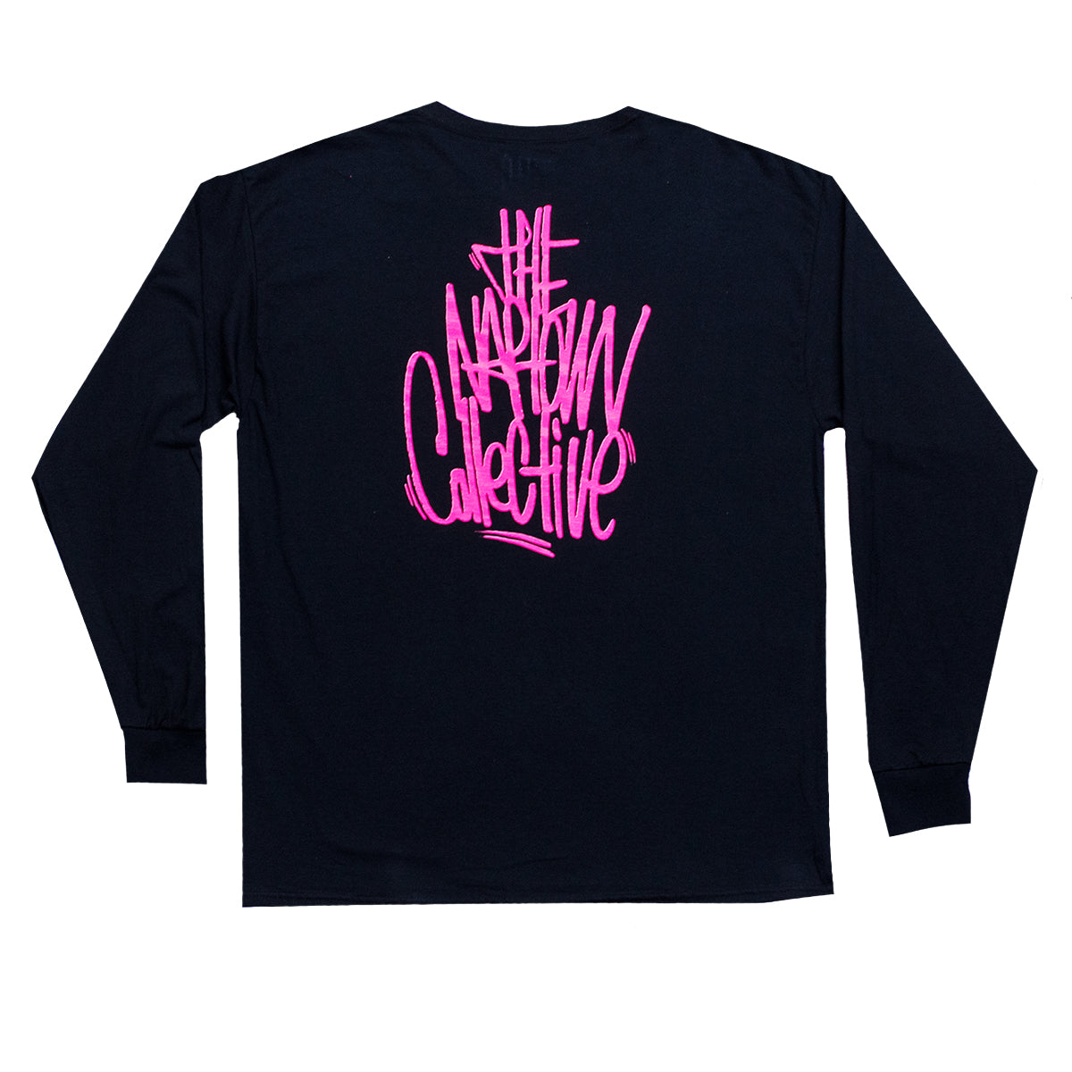Script Long Sleeve T-Shirt Fire Pink