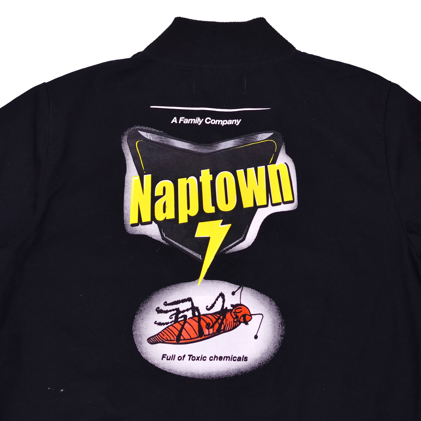 Embroidered Work Bomber Jacket Black