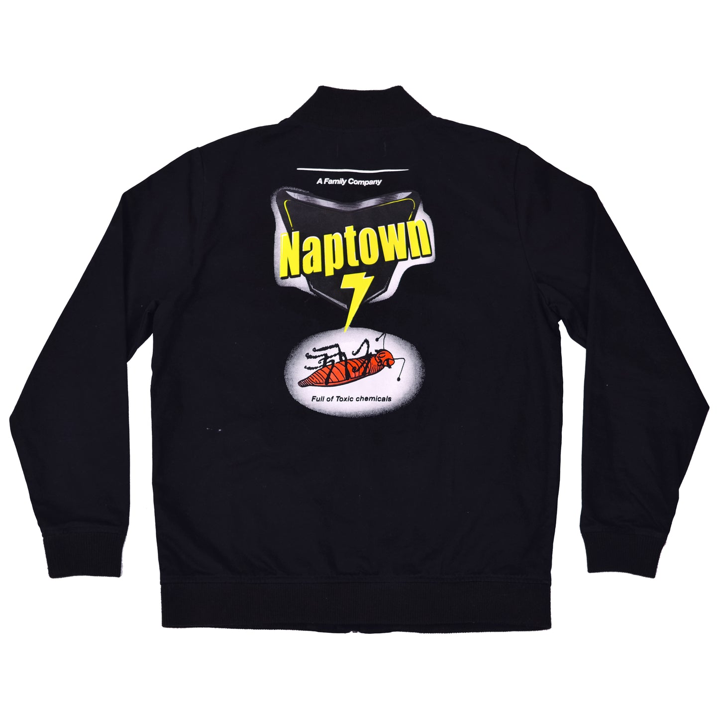 Embroidered Work Bomber Jacket Black