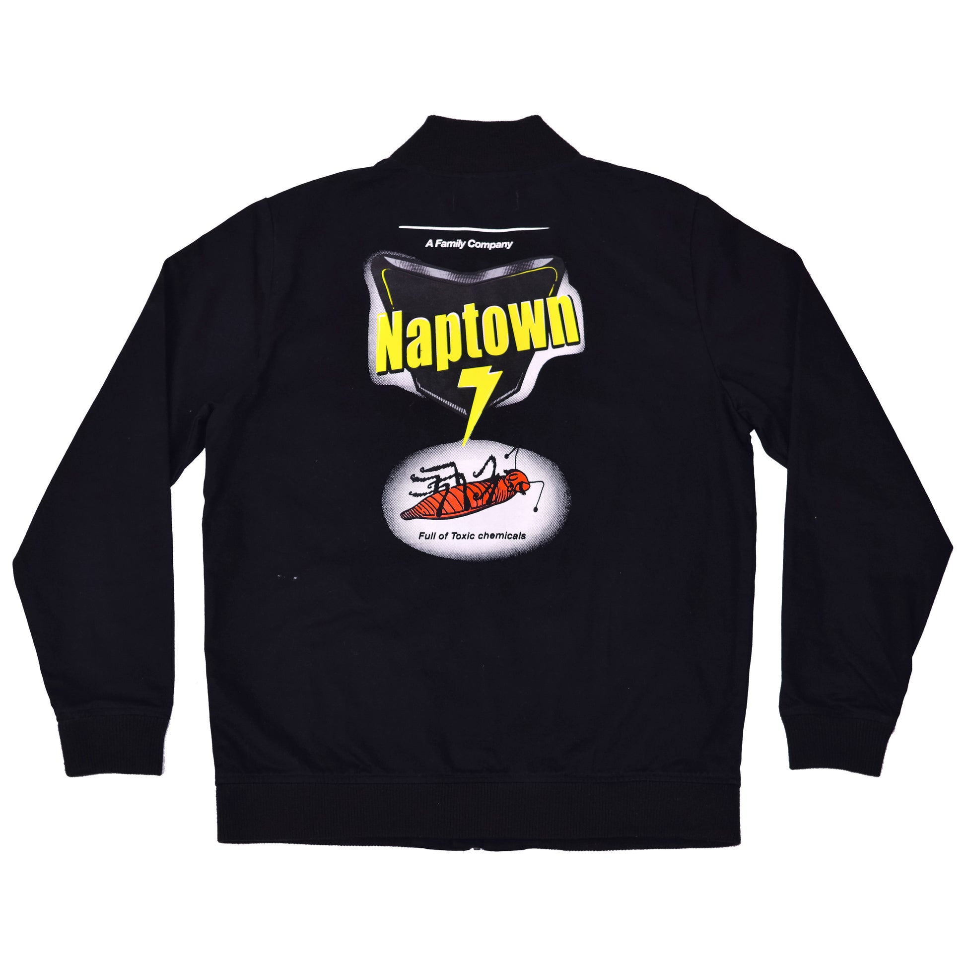 Embroidered Work Bomber Jacket Black