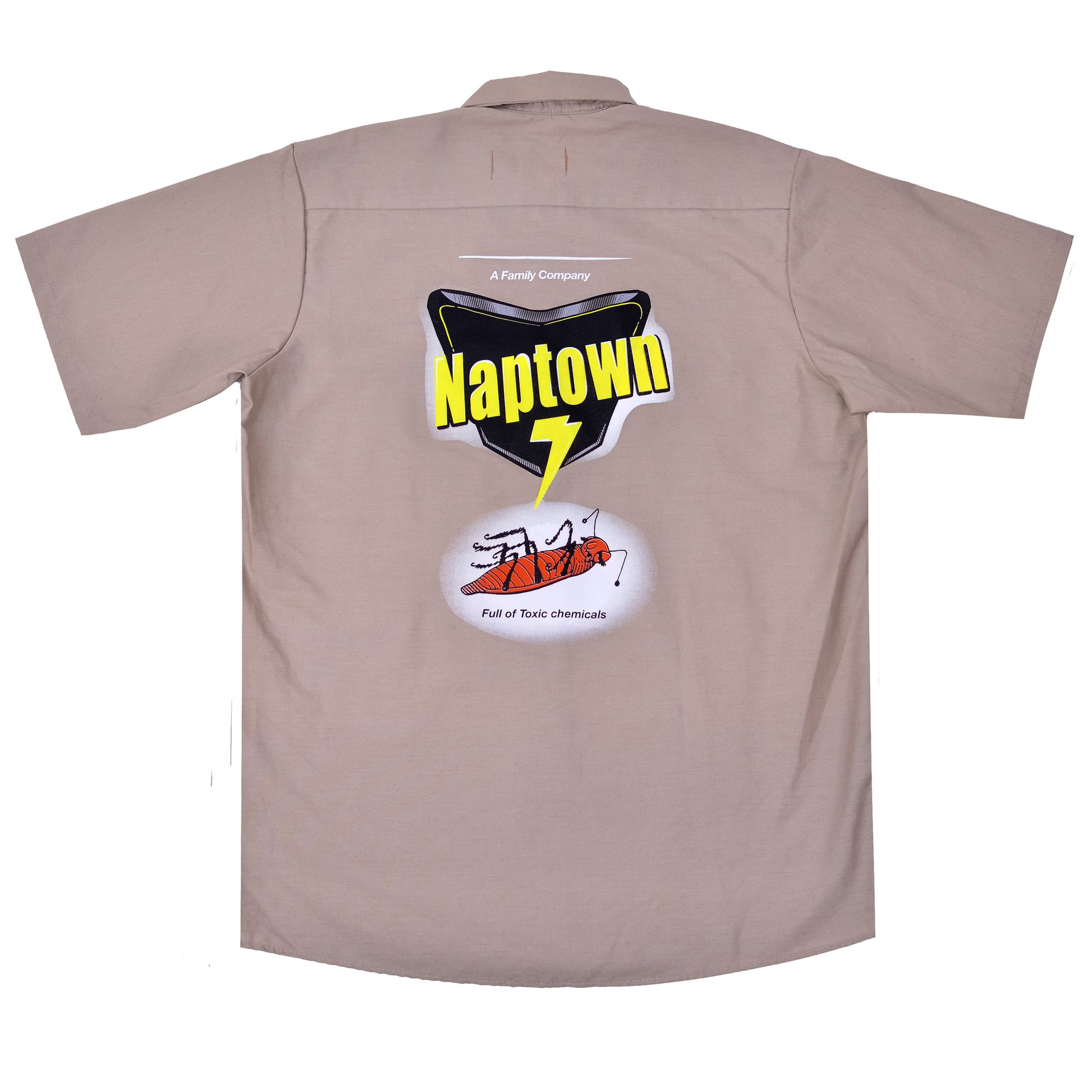 Embroidered Work Shirt Tan