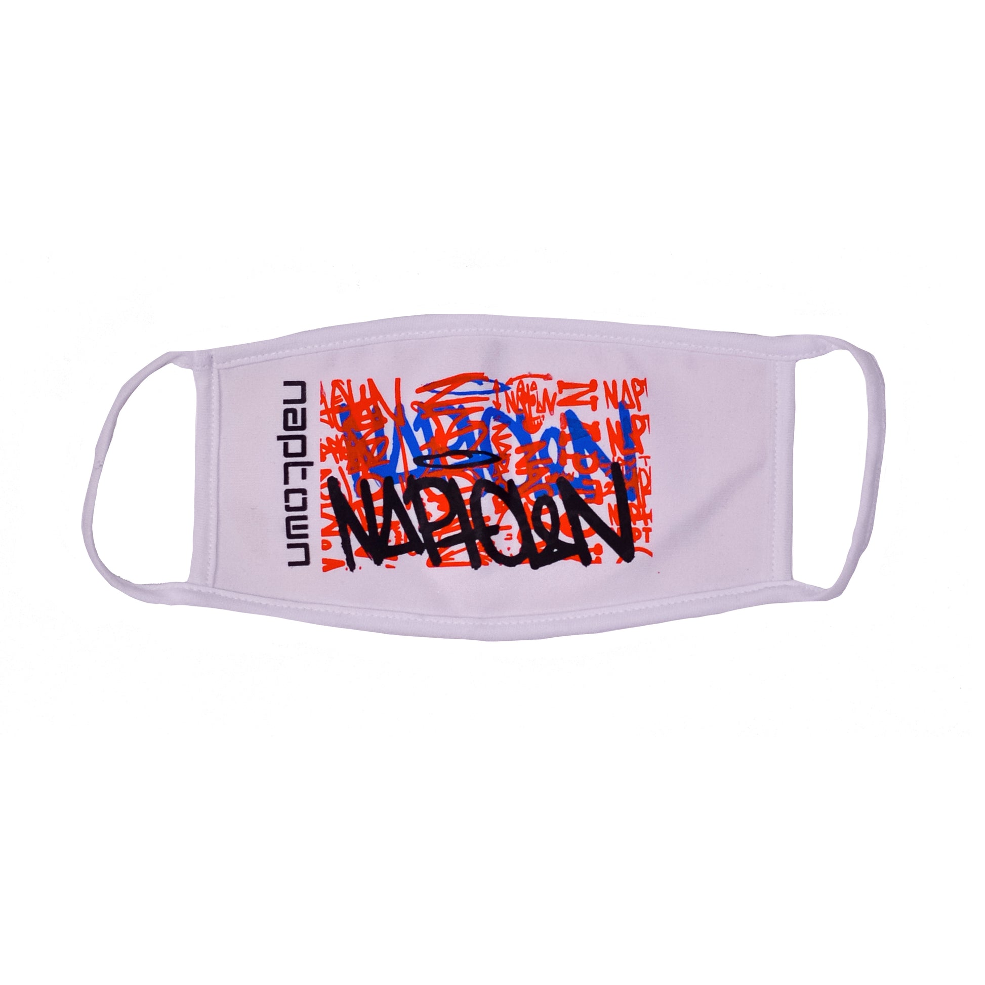 Allover Random Face Mask White