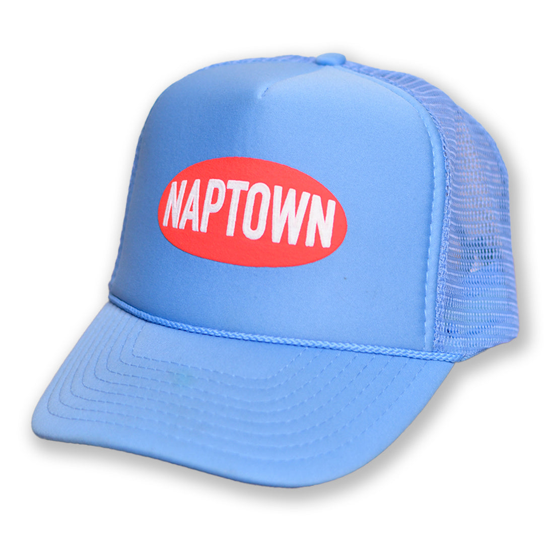 Foam Trucker Oval Logo Baby Blue