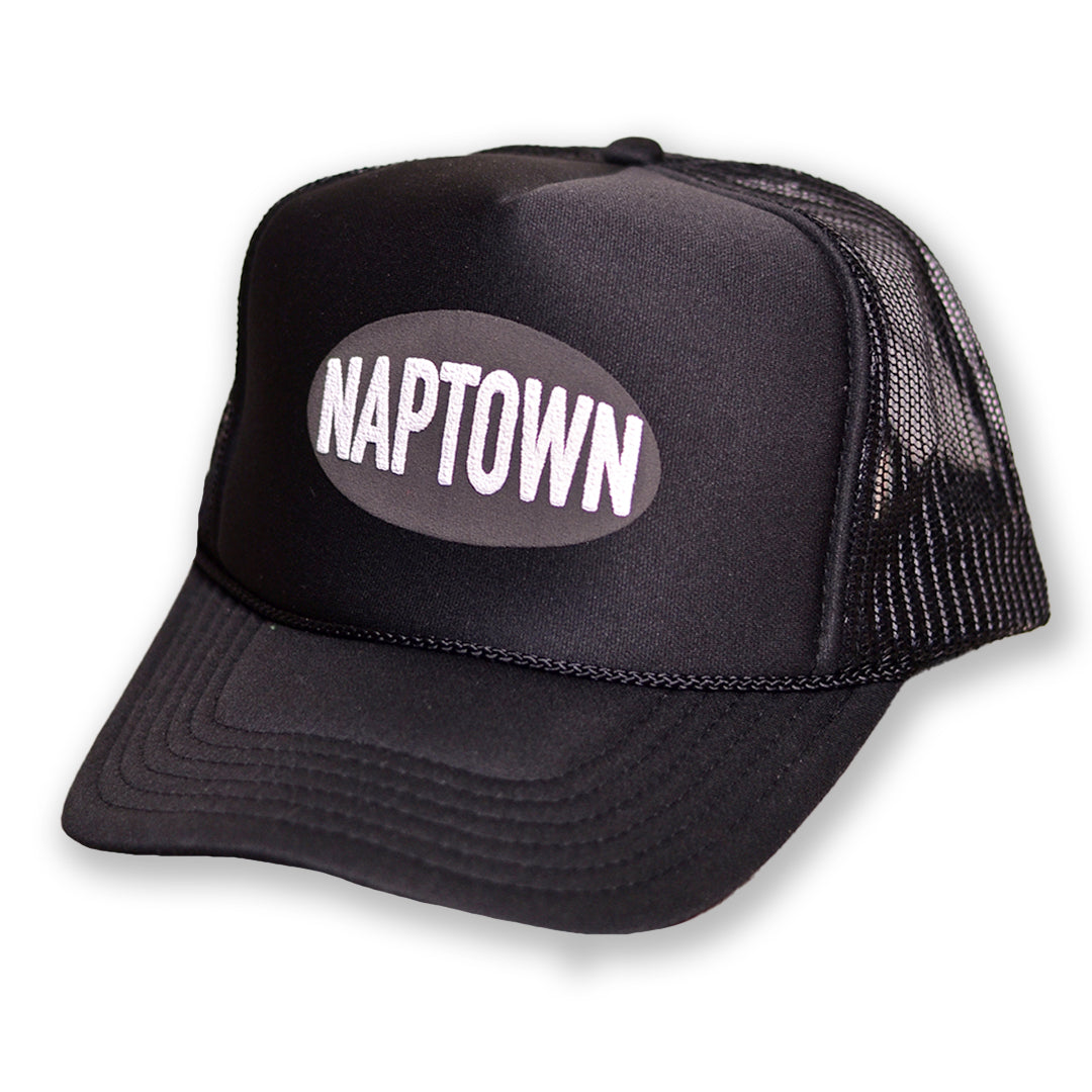 Foam Trucker Oval Logo Black