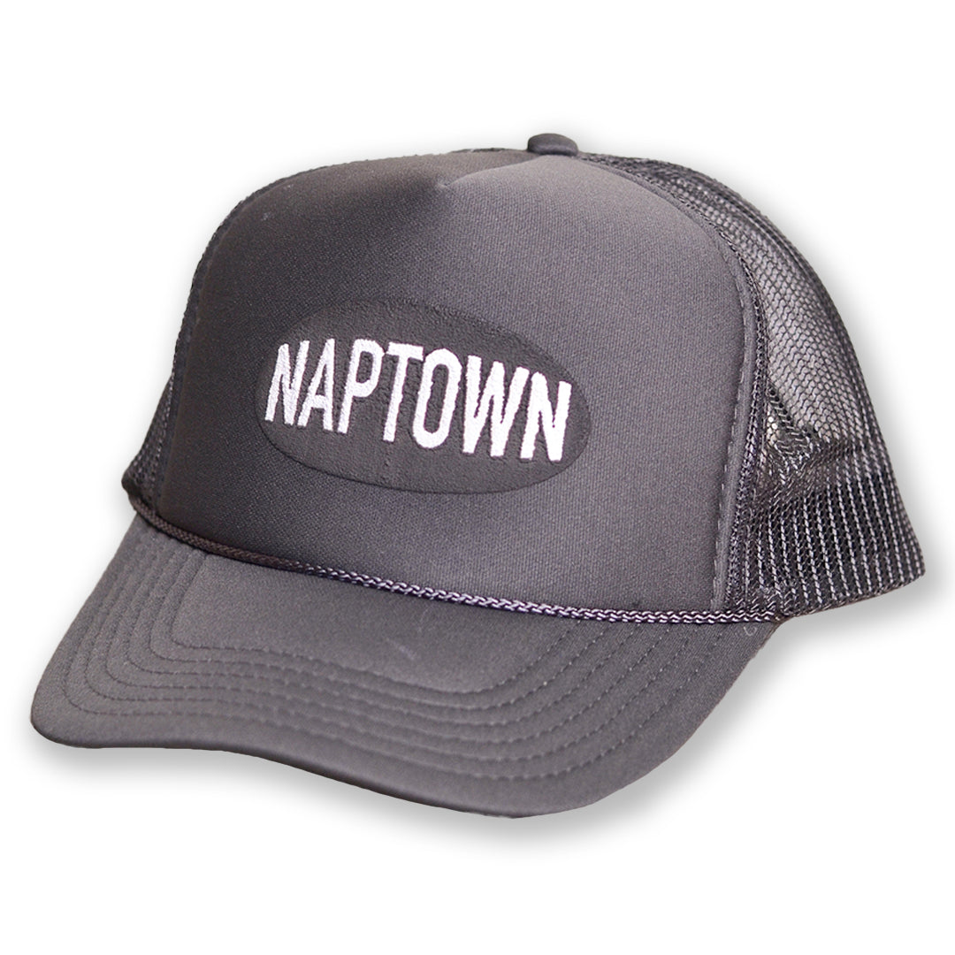 Foam Trucker Oval Logo Grey