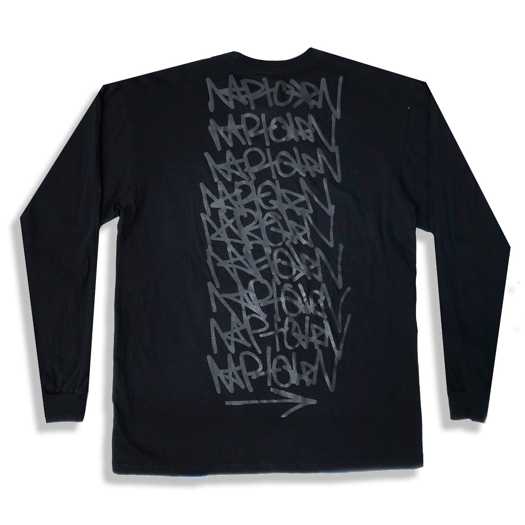 Top Down Tag Long Sleeve Shirt Black