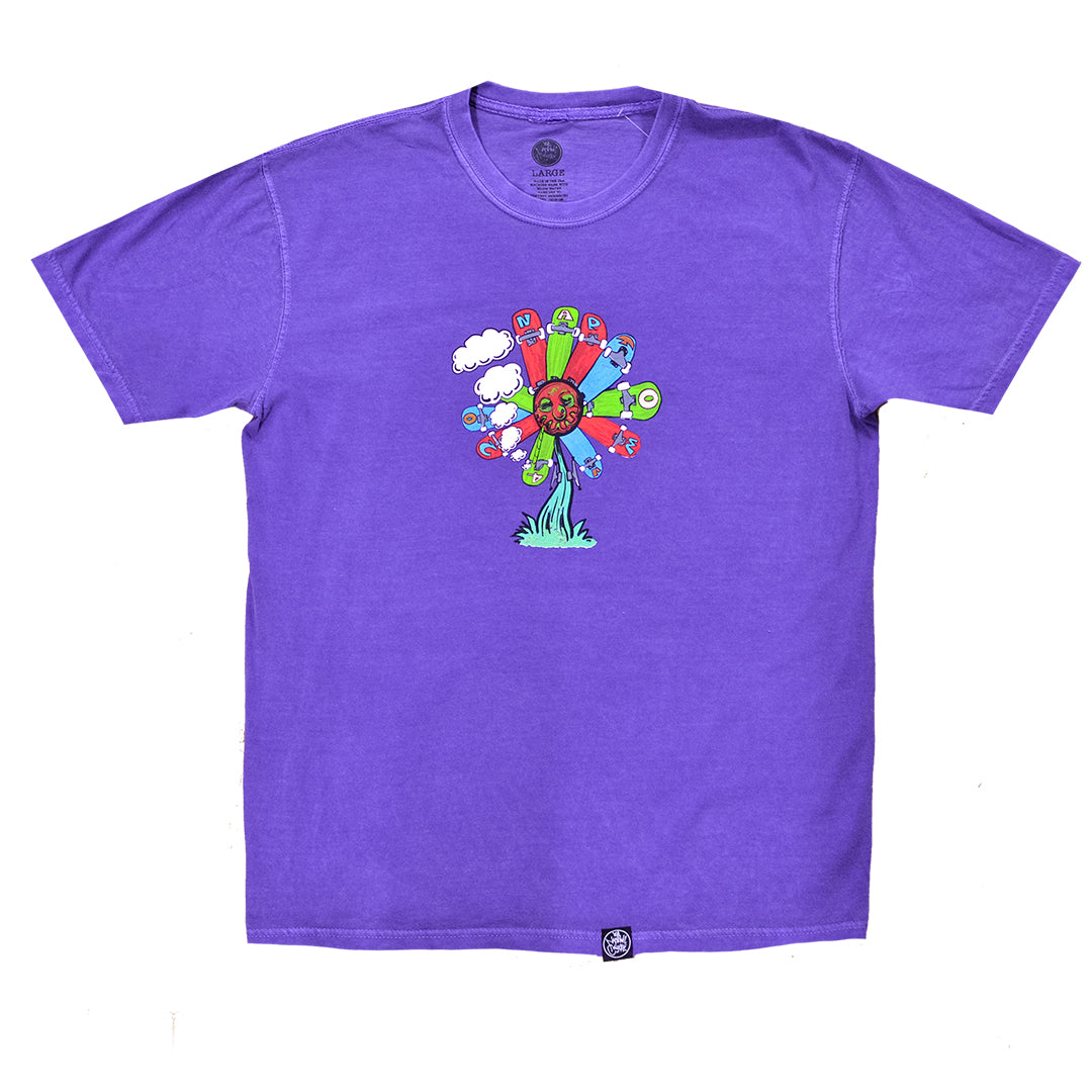 Skate Flower T-Shirt Purple