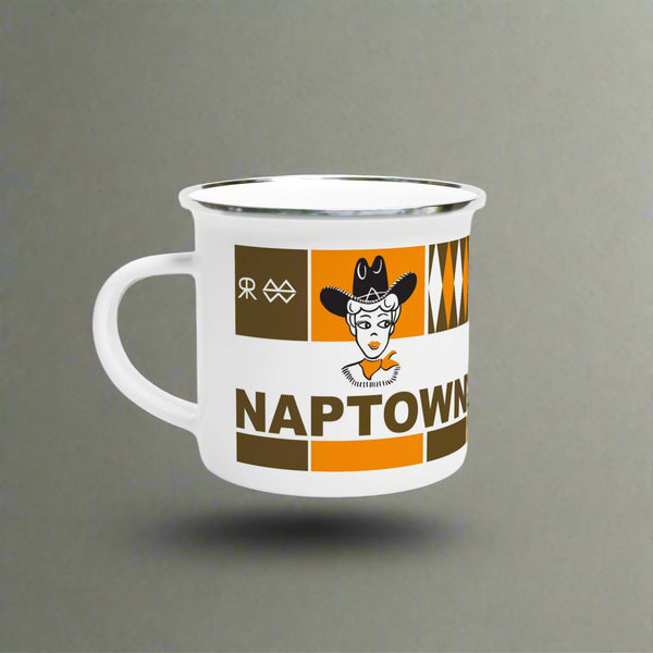 naptown enamel camping mug