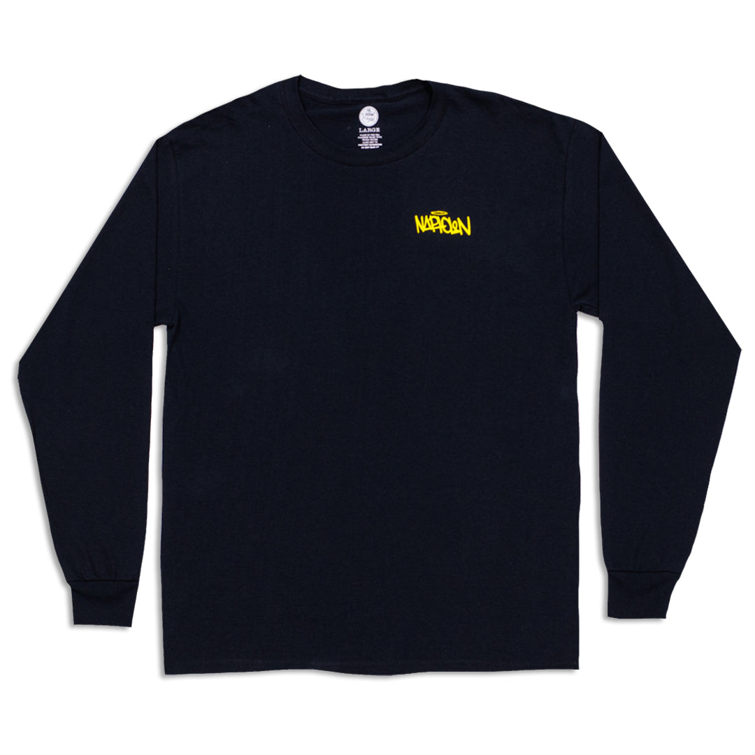 3D Circle Logo Long Sleeve Shirt Black