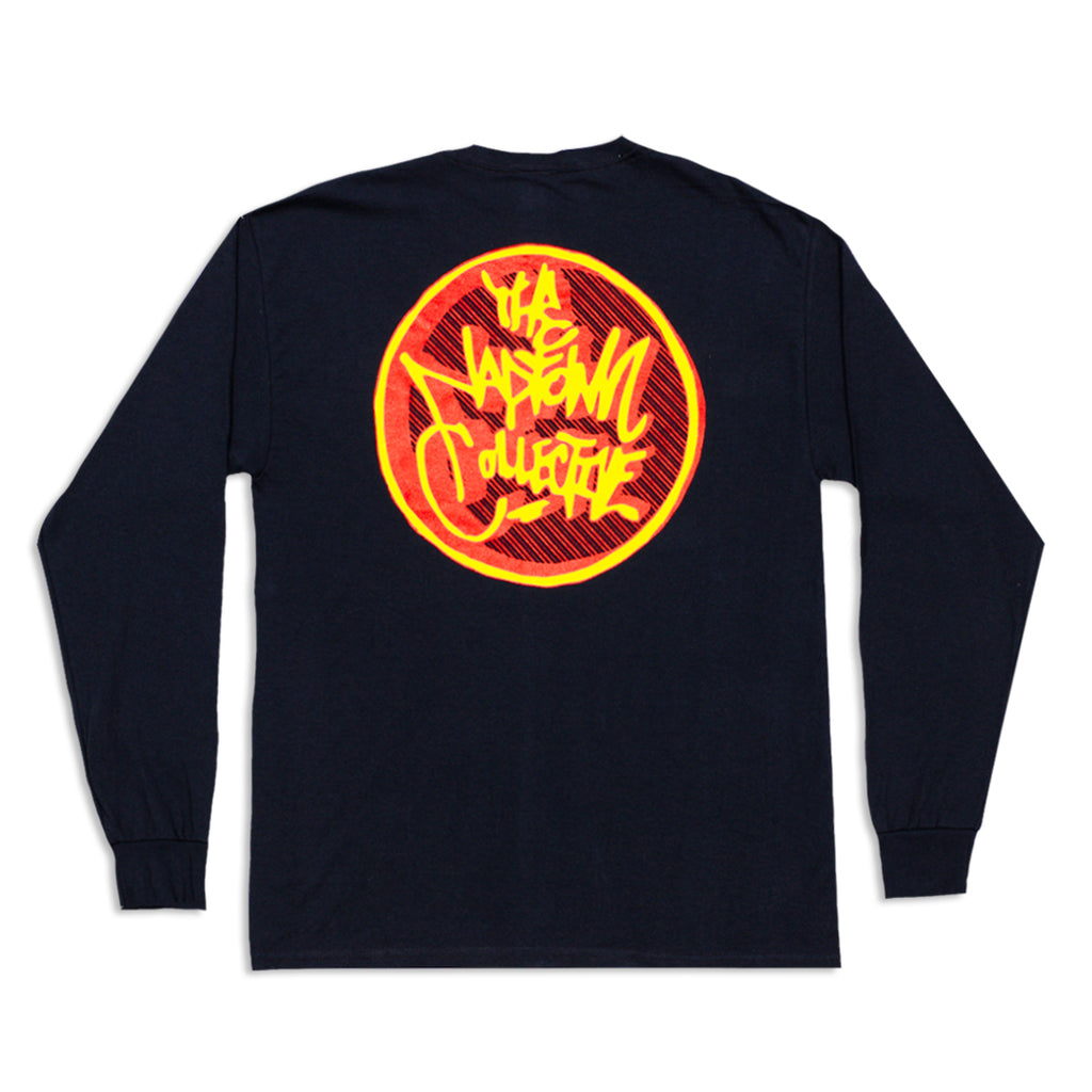 3D Circle Logo Long Sleeve Shirt Black