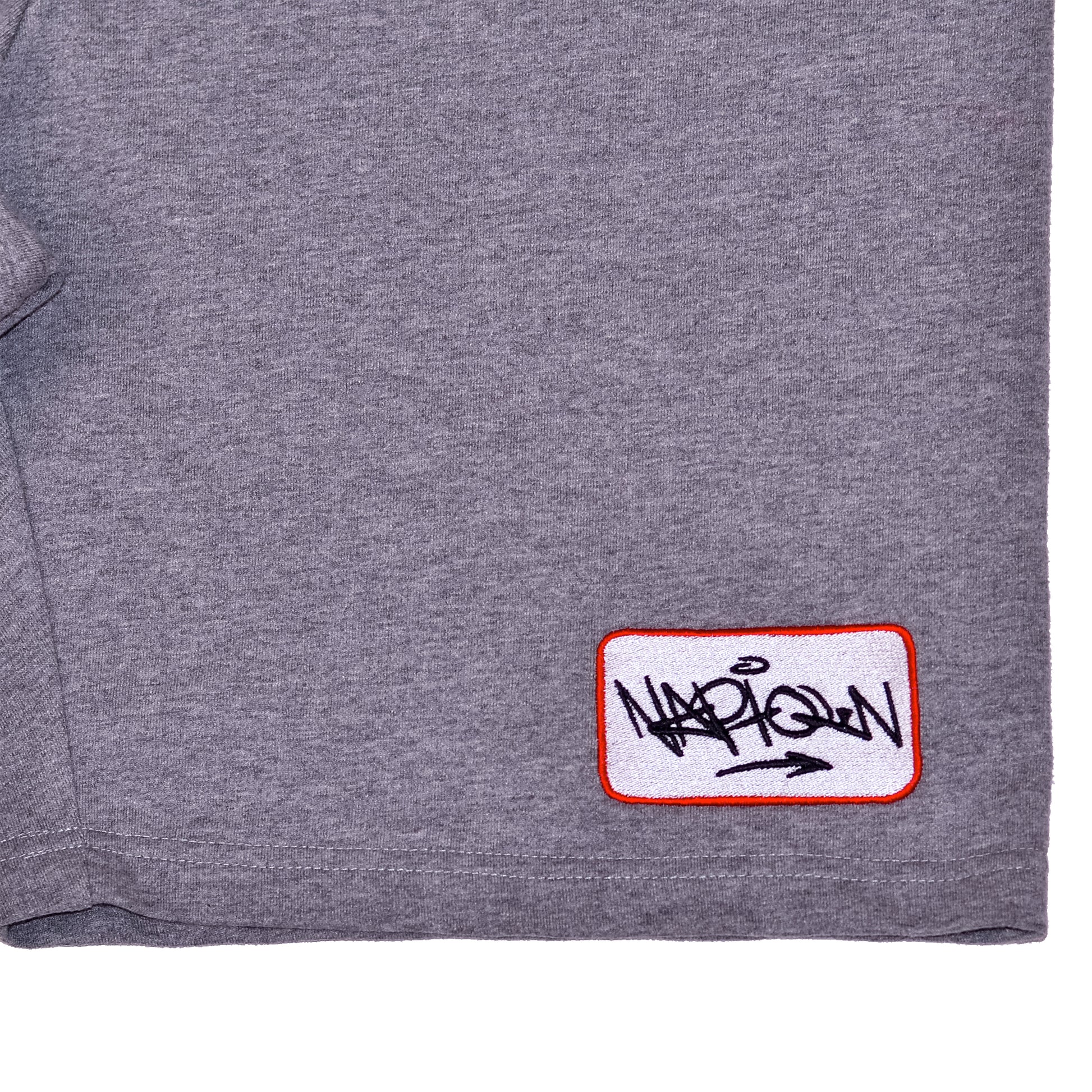 Embroidered Cotton Sweat Shorts Grey