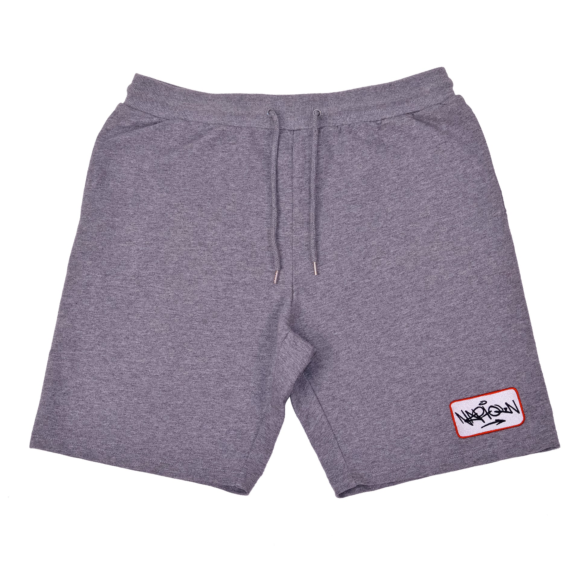 Embroidered Cotton Sweat Shorts Grey