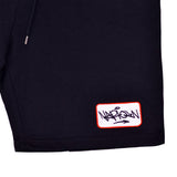Embroidered Cotton Sweat Shorts Black