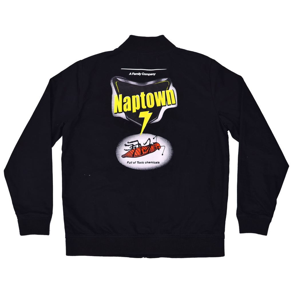 Embroidered Work Bomber Jacket Black