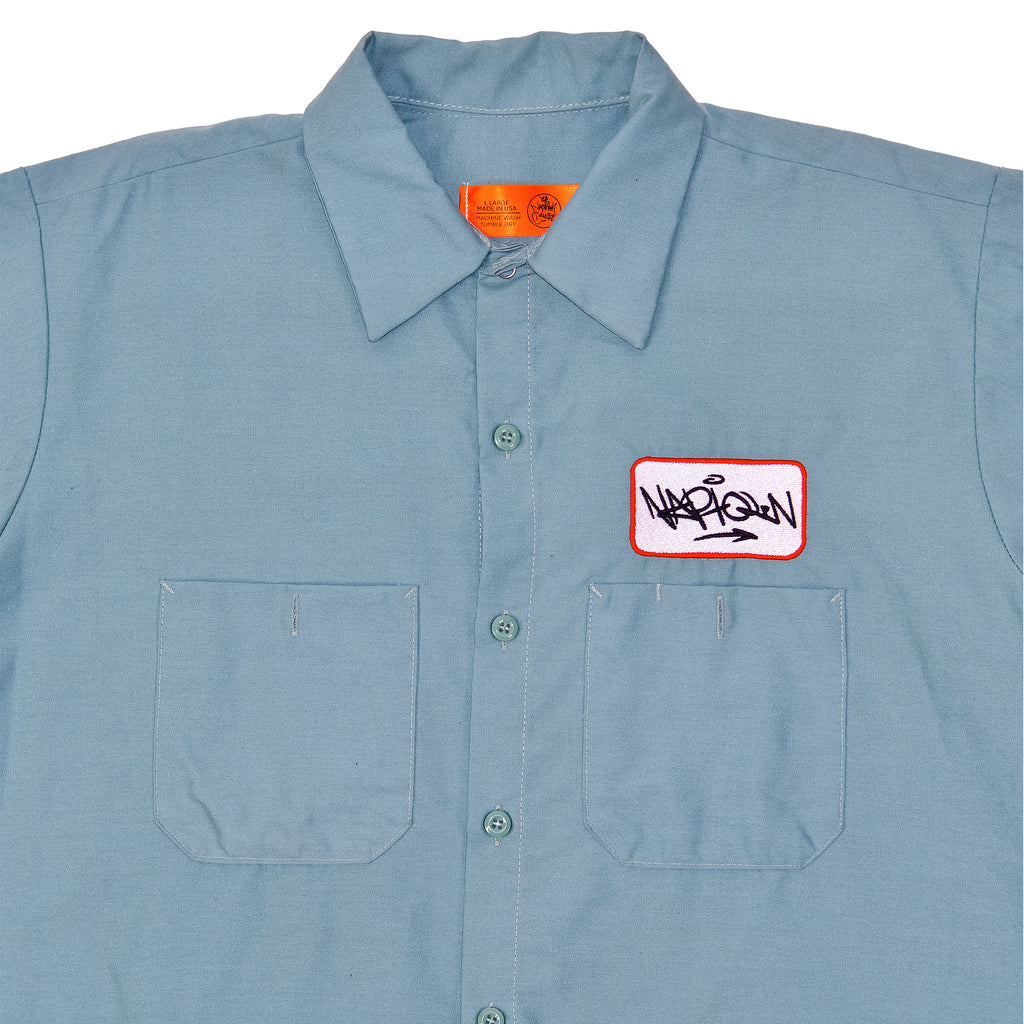 Embroidered Work Shirt Green