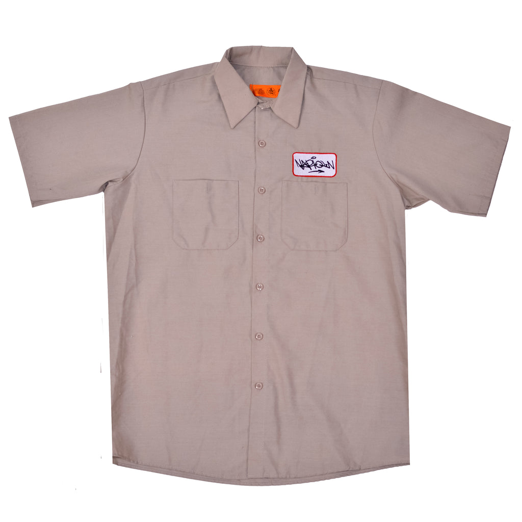 Embroidered Work Shirt Tan