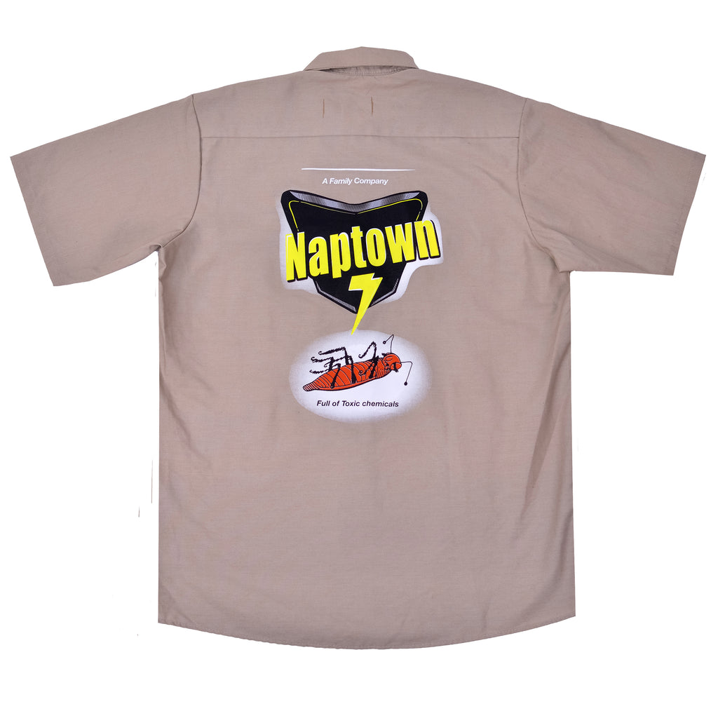 Embroidered Work Shirt Tan
