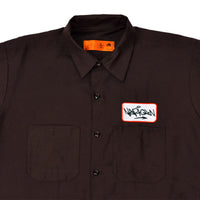Embroidered Work Shirt Brown