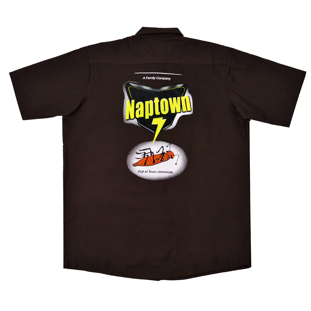 Embroidered Work Shirt Brown