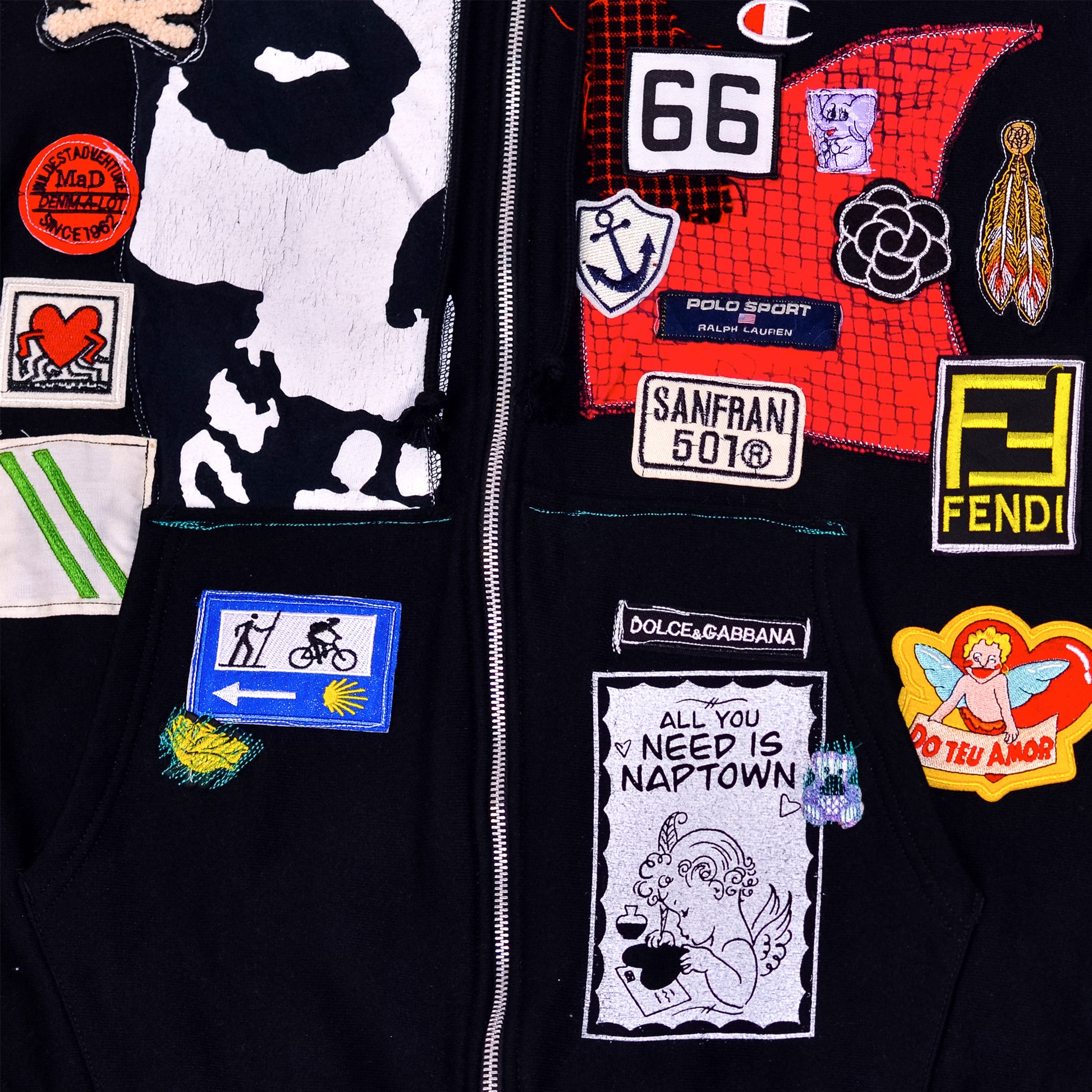 Black Patchwork Jacket