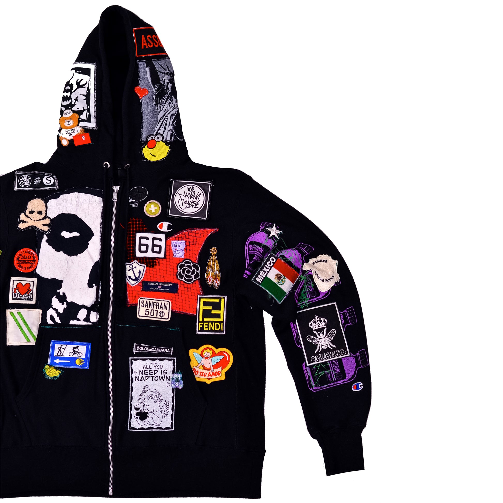 Black Patchwork Jacket