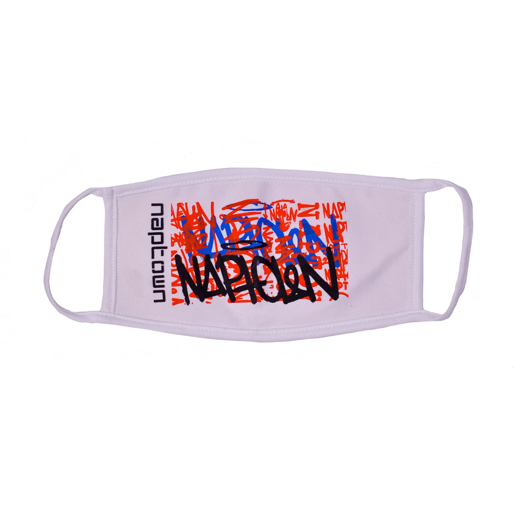 Allover Random Face Mask White