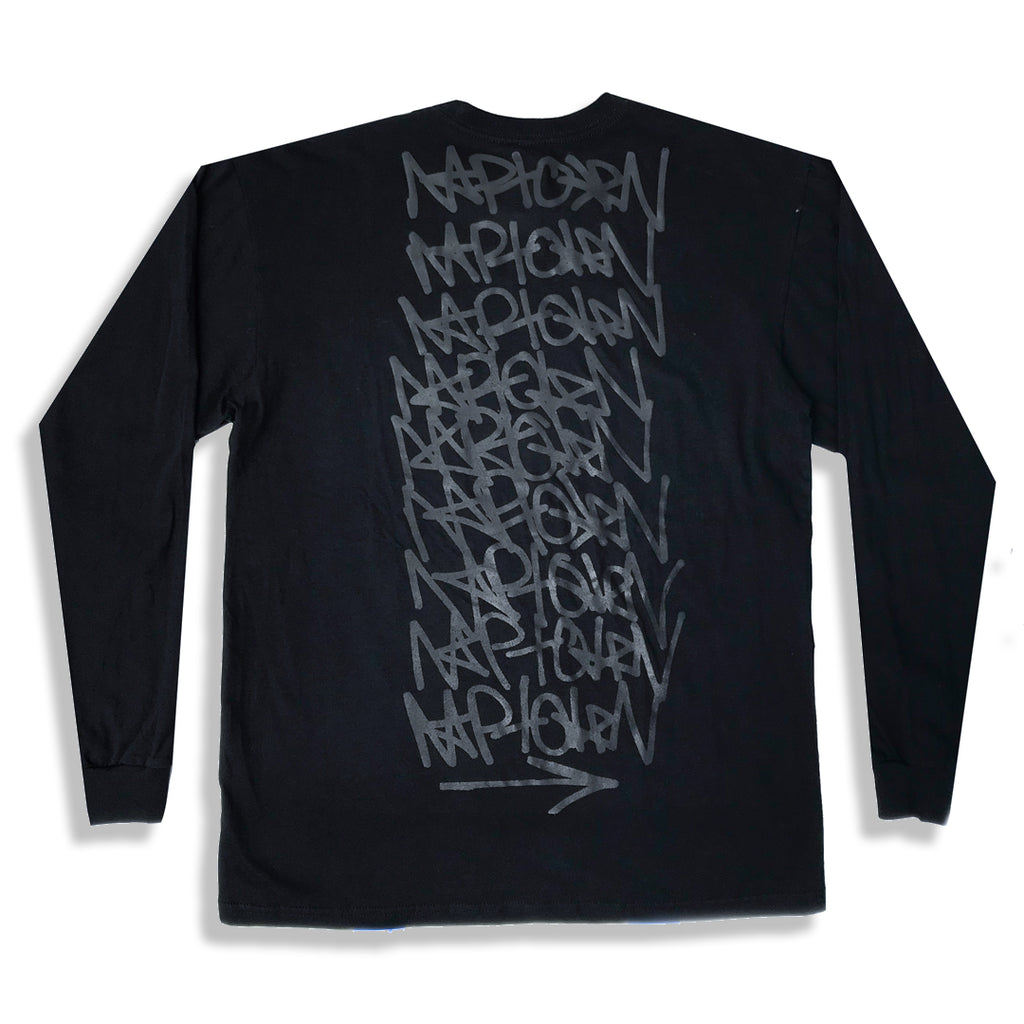 Top Down Tag Long Sleeve Shirt Black