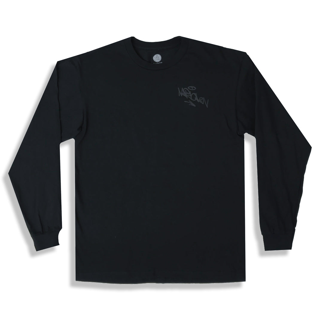 Top Down Tag Long Sleeve Shirt Black