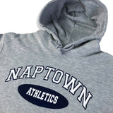 College Sport Spellout Hoodie Ash Grey