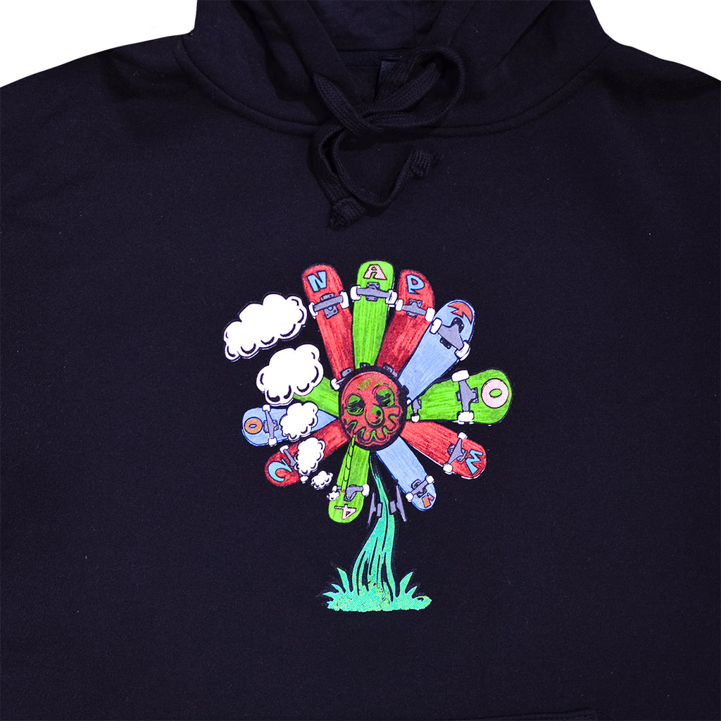 Skate Flower Hoodie Black